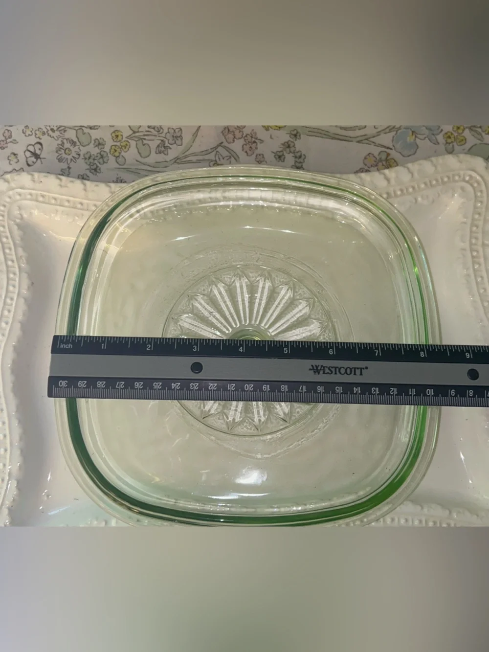 Pyrex square glass casserole lid A9C